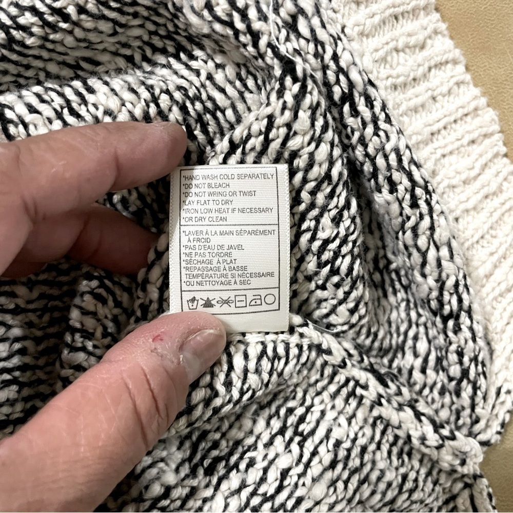 Jack by Fab'rik & Cream and black Sweater scoop neck, pullover size L. Cotton - Picture 8 of 14